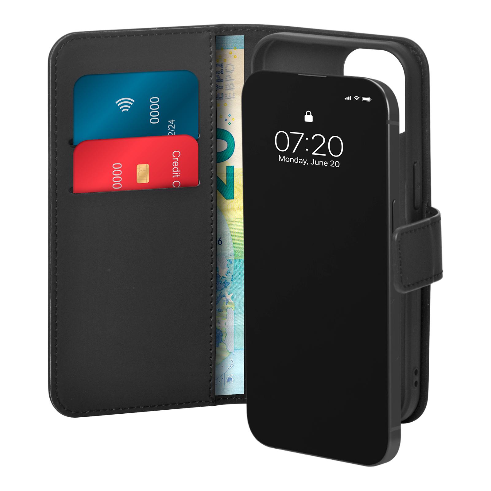 Case Wallet Stand for iPhone 15, Schwarz Handyhülle