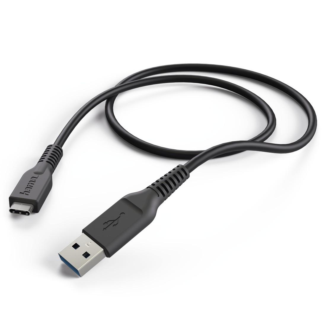 Lade-/Datenkabel, USB Type-C, 0,6 m, Schwarz (00178320)