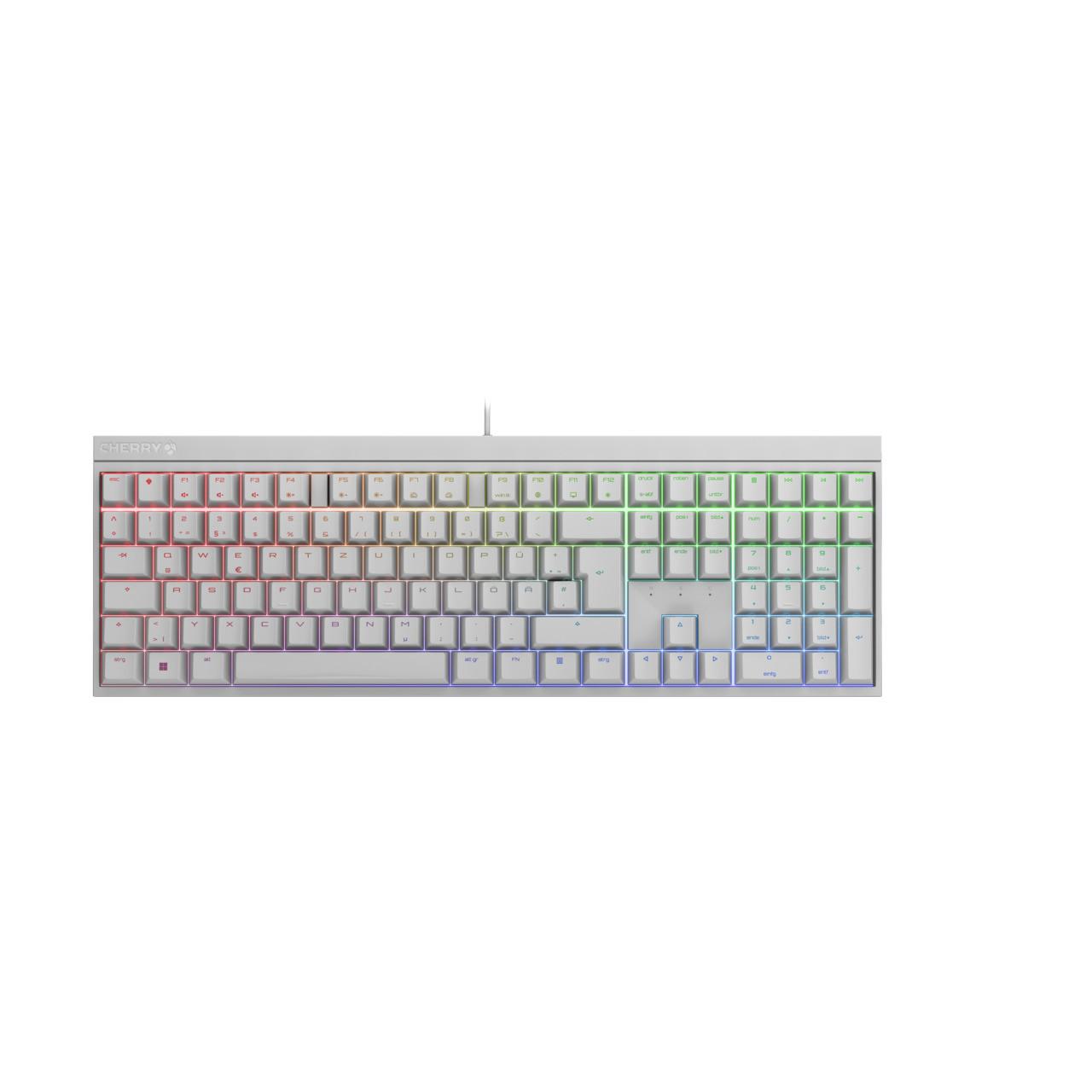 Gaming-Tastatur MX 2.0S RGB, MX Brown, Weiß