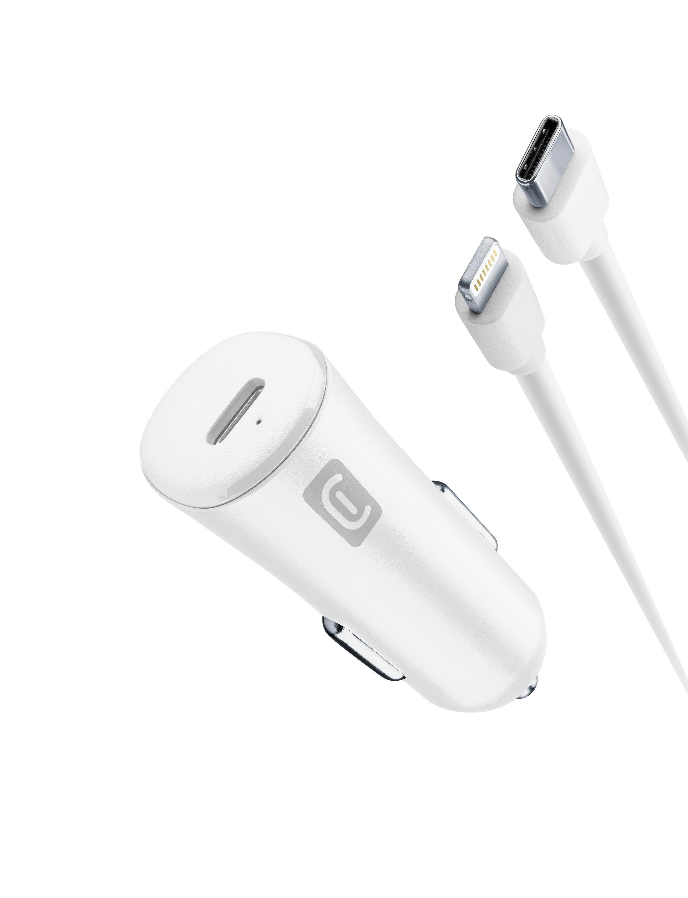 USB Car Charger Kit 20W Typ-C / Lightning White