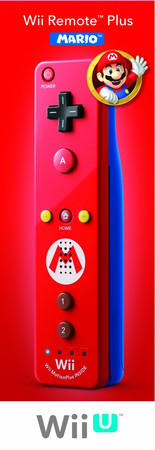 WII U Remote Plus Mario Edition, rot