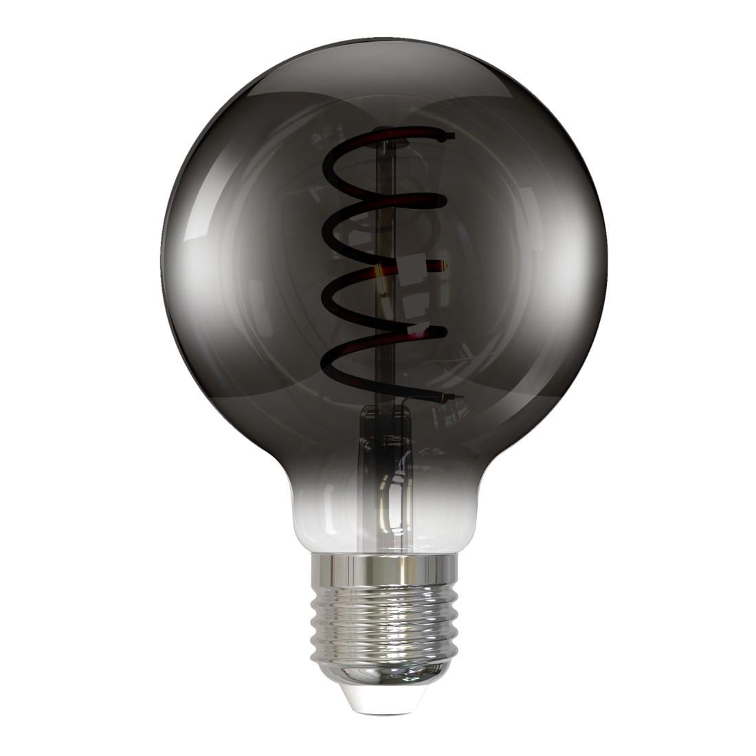 LED-Filamentlampe, E27, Globe G80, smoke, klar, extra Warmweiß, dimmbar (00232611)