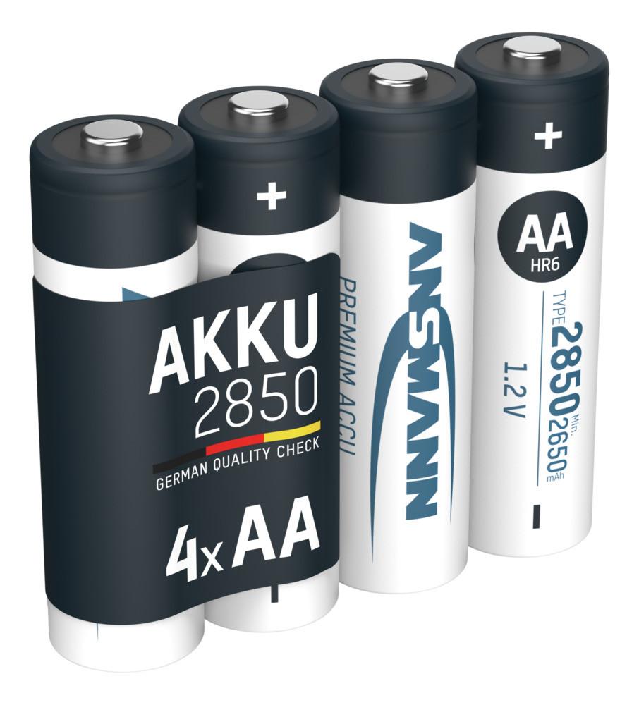 NiMH Akku Mignon AA Typ 2850 (min. 2650 mAh) 4er Blister Akku