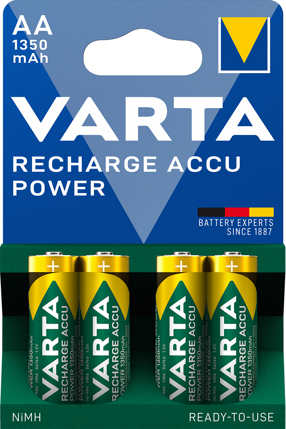 RECHARGE ACCU Power AA 1350mAh 4er Blister