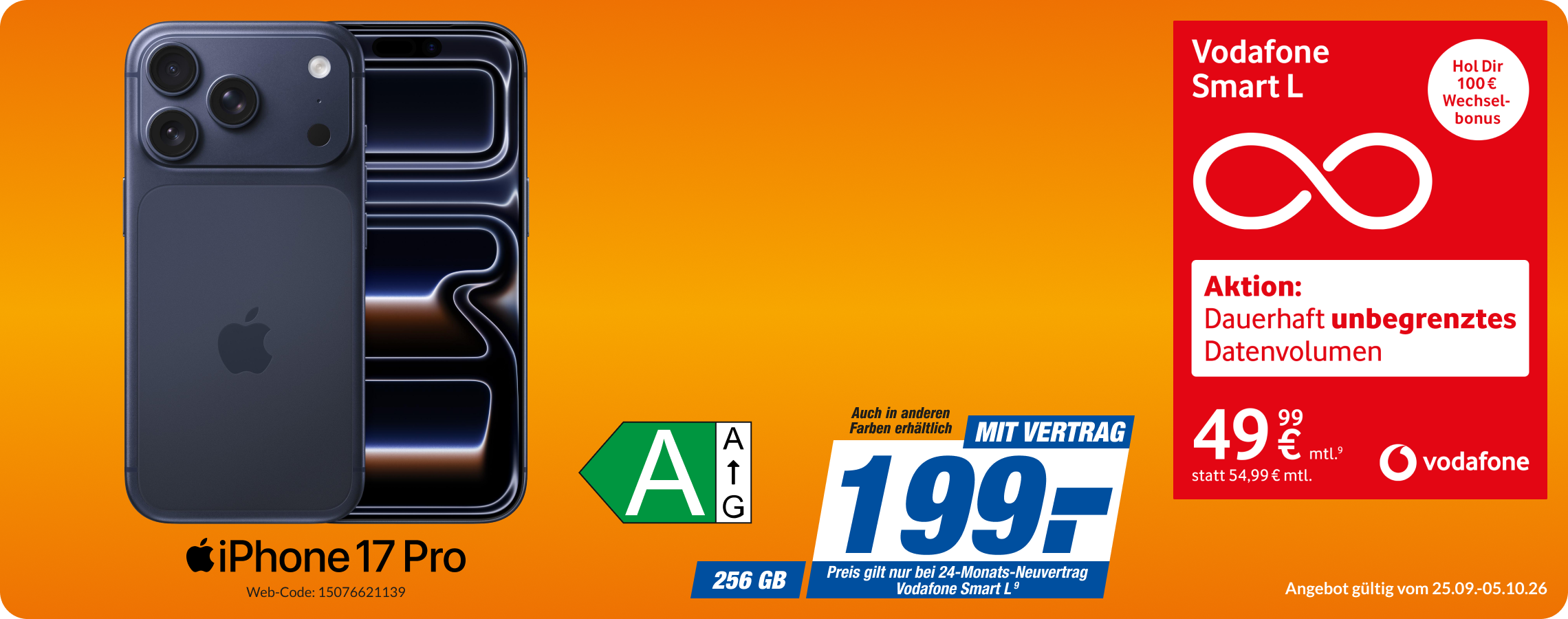 iPhone 17 Pro mit Smart L für 199€!