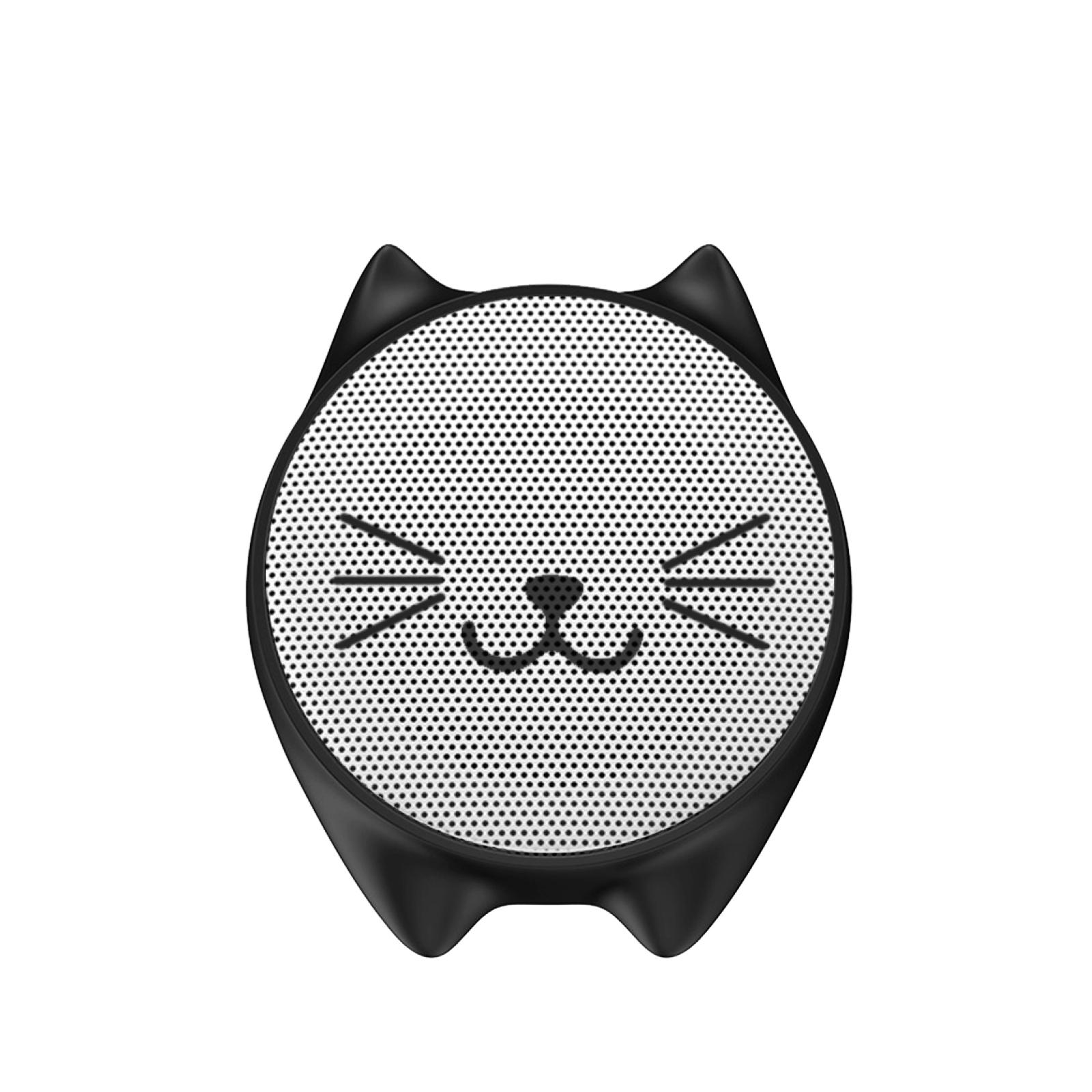 Kabelloser Lautsprecher in Katzenform, Schwarz Bluetooth-Lautsprecher