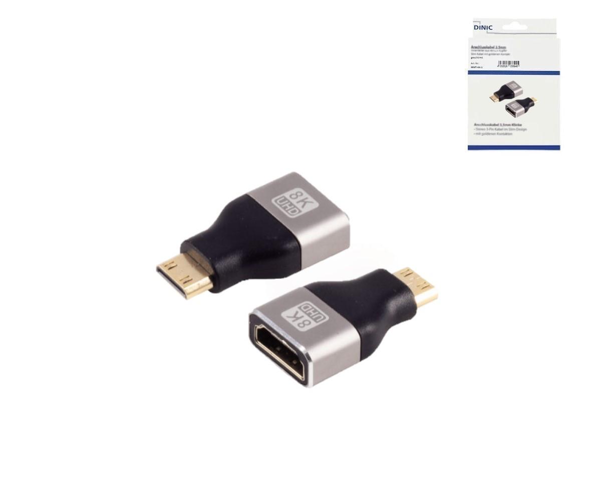 HDMI-C (Mini) Adapter, HDMI-A Buchse, 8K 8K (60Hz), 4K (120Hz), HDMI 2.1