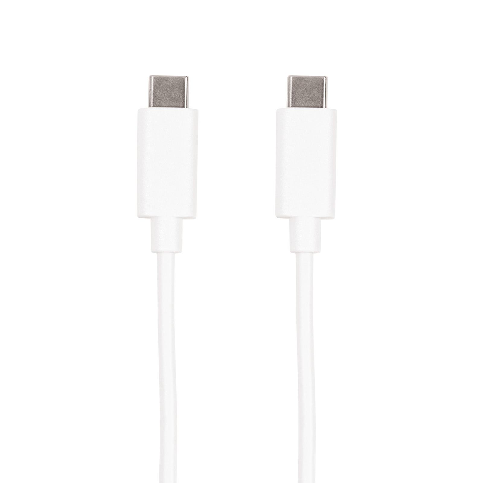 USB-C-auf-USB-C-Kabel, 2 m, weiß