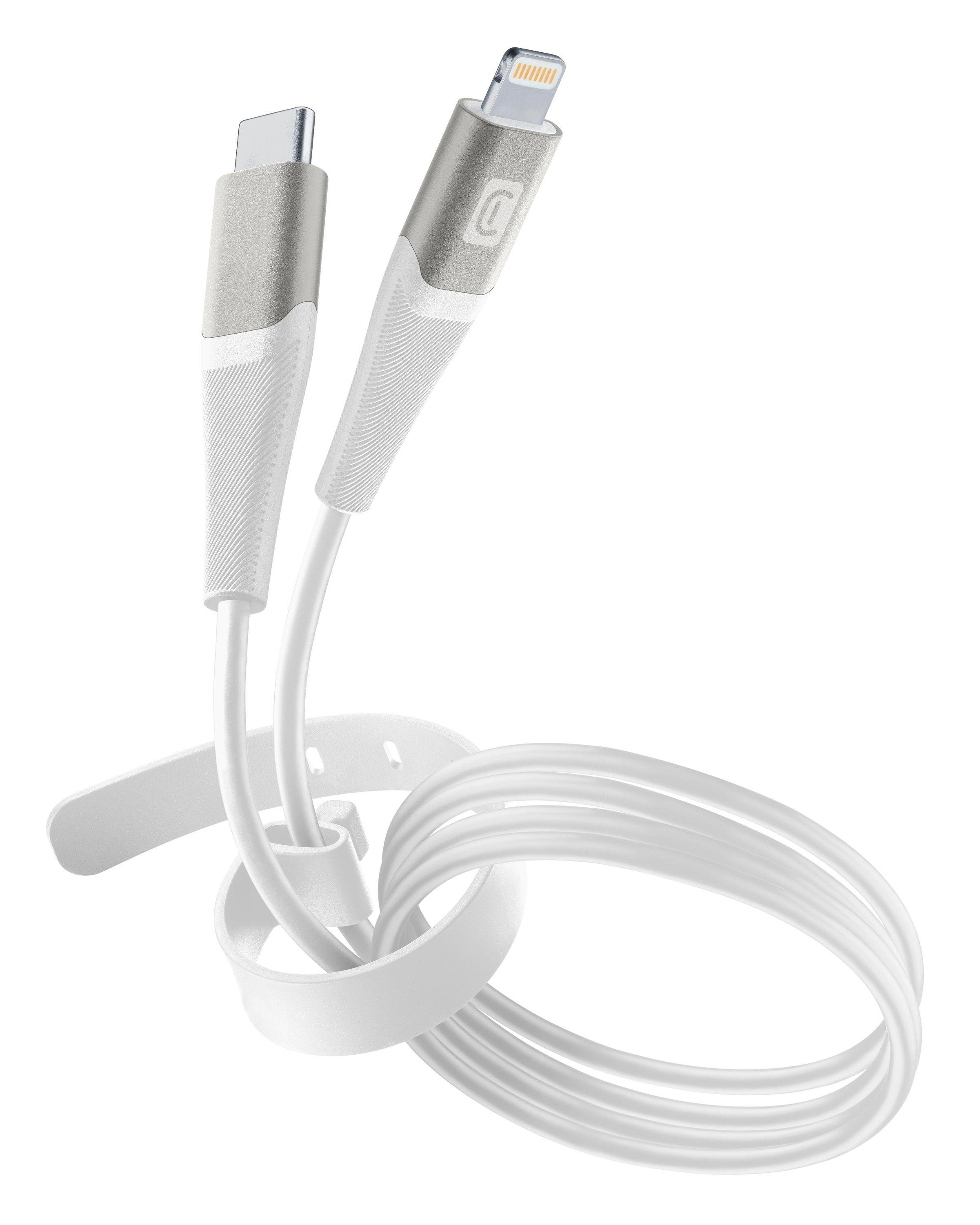 Pro+ Data Cable Belt 1,2m USB Typ-C/ Apple Lightning White (60288)