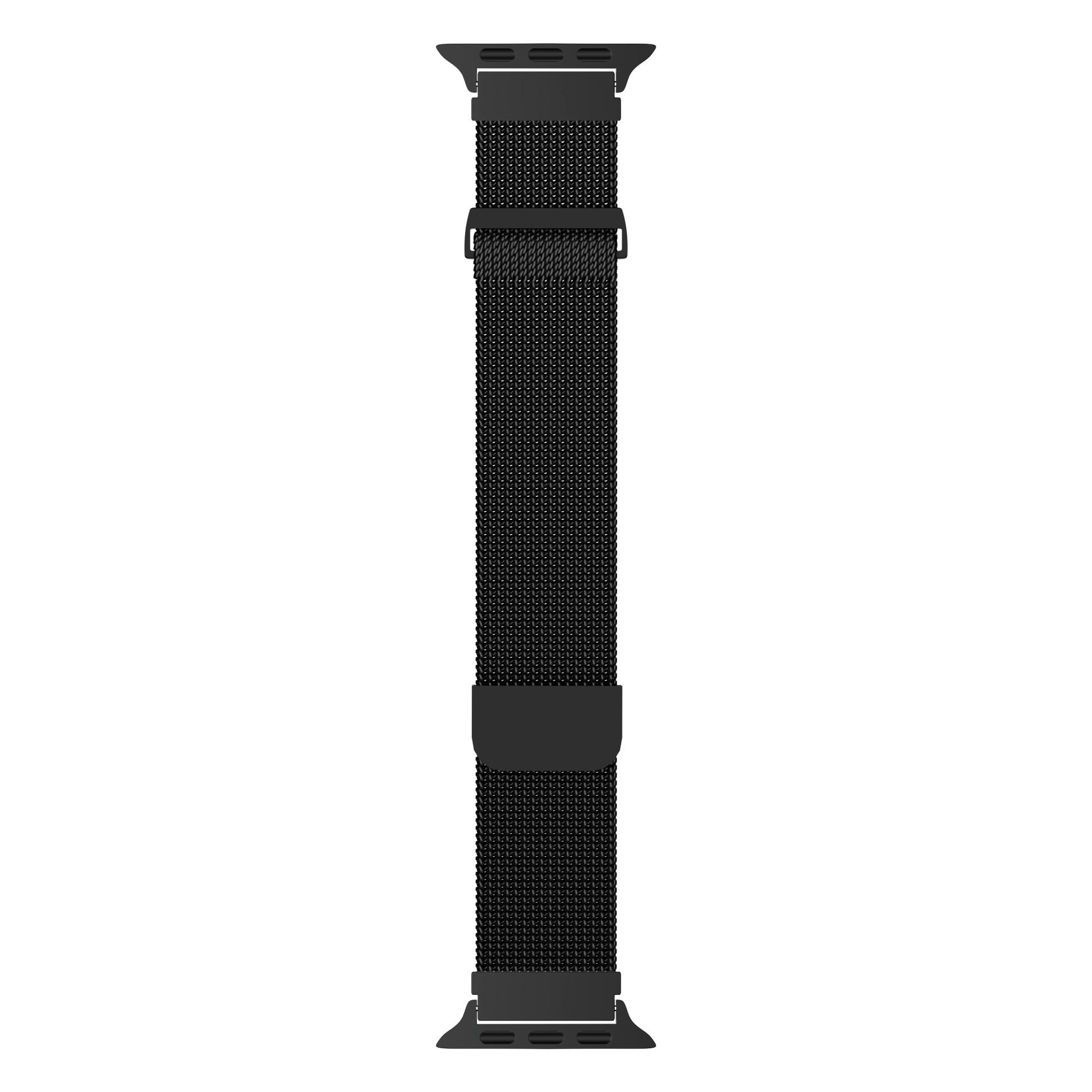 Armband Gala Strap für Apple Watch 42 (Serie 1/ 2/ 3)/ 44/ 45/ 46/ 49mm Milanaise Black (23124)