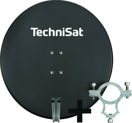 DigitalSat-Antenne SATMAN 850 Plus (mit AZ/EL-Halterung  und 40mm LNB-Halteschelle) schiefergrau