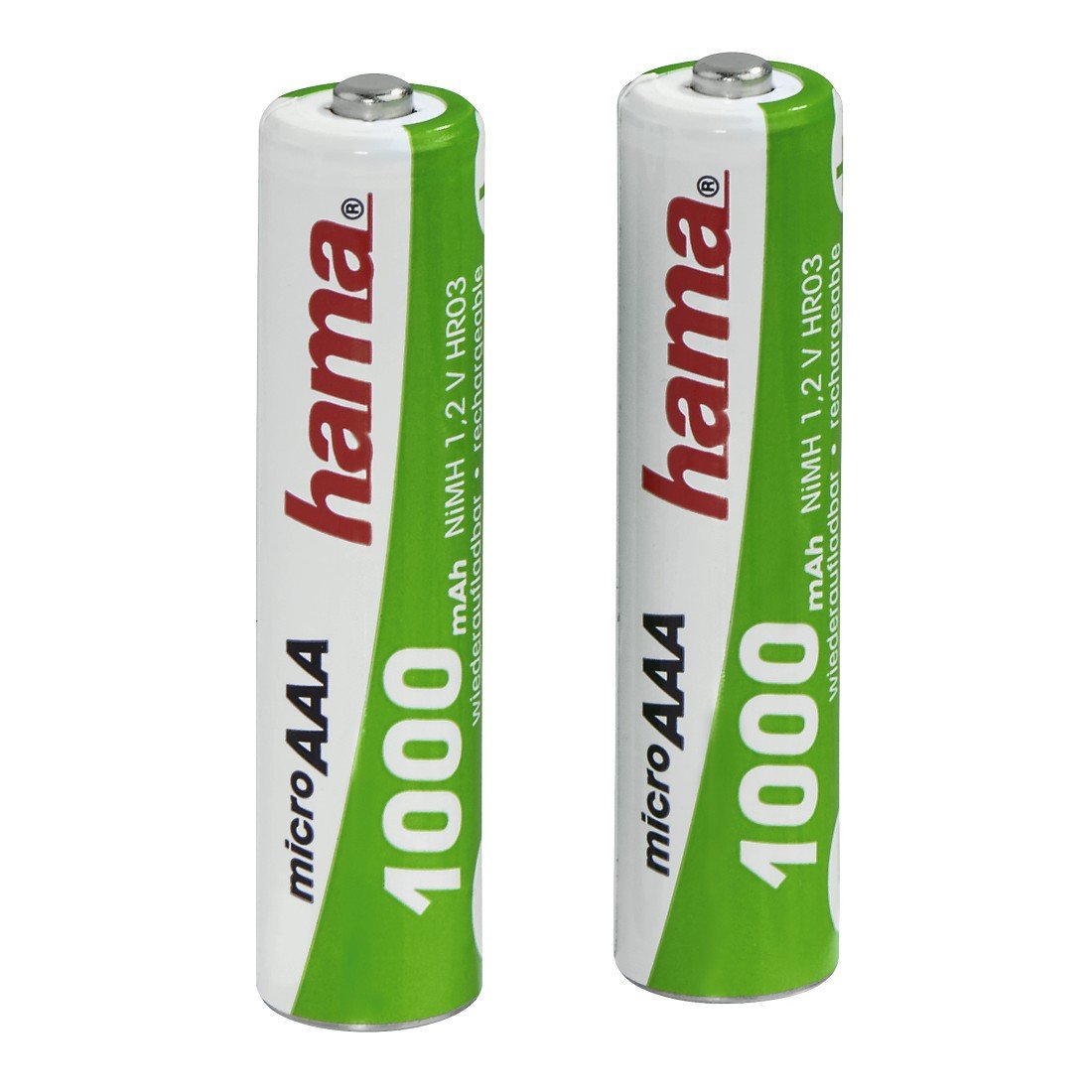NiMH-Akkus 2x AAA, 1000 mAh, 1,2V (00087088)