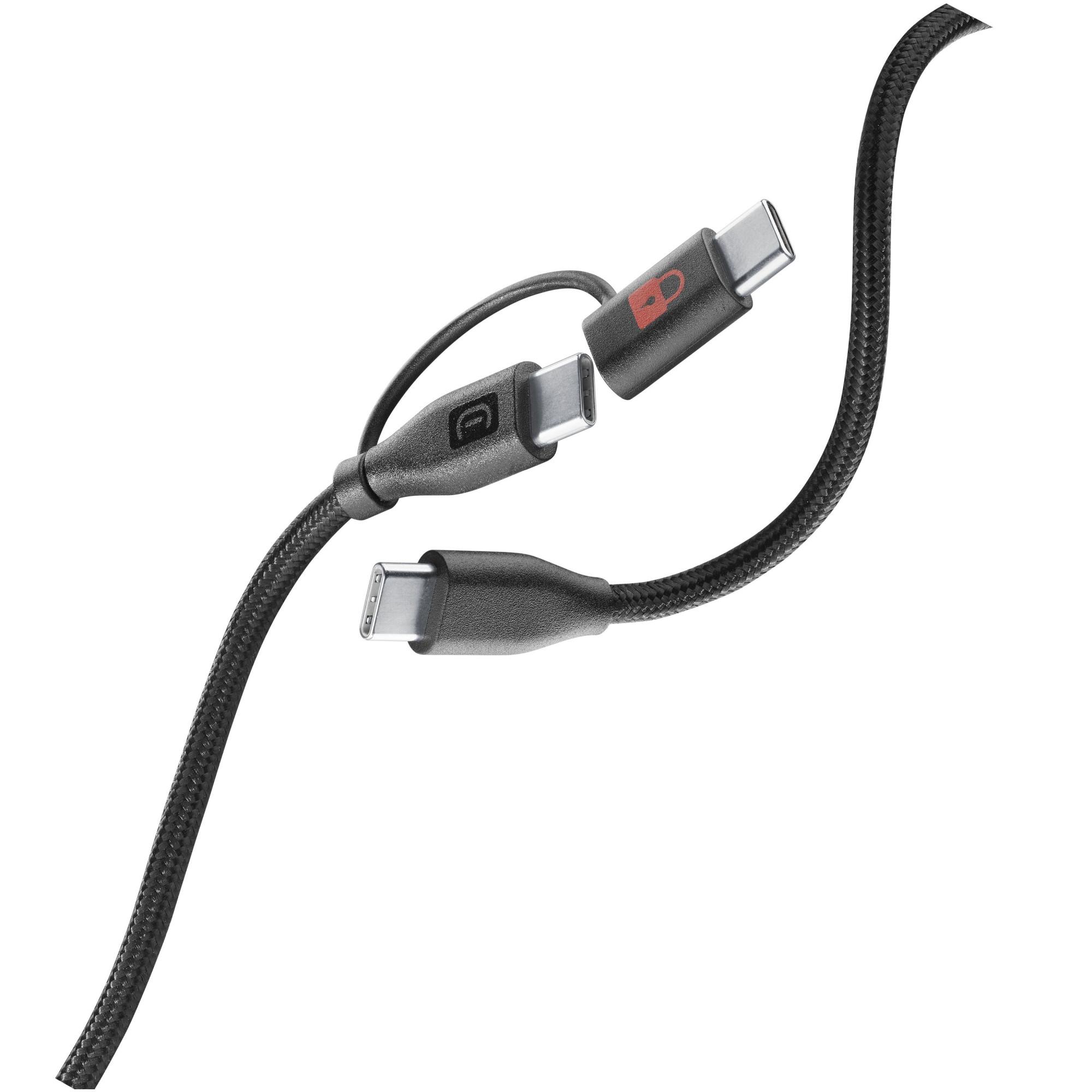 USB-C auf USB-C Kabel Data Cable 1,5 m USB Typ-C Data Security Black (61337)