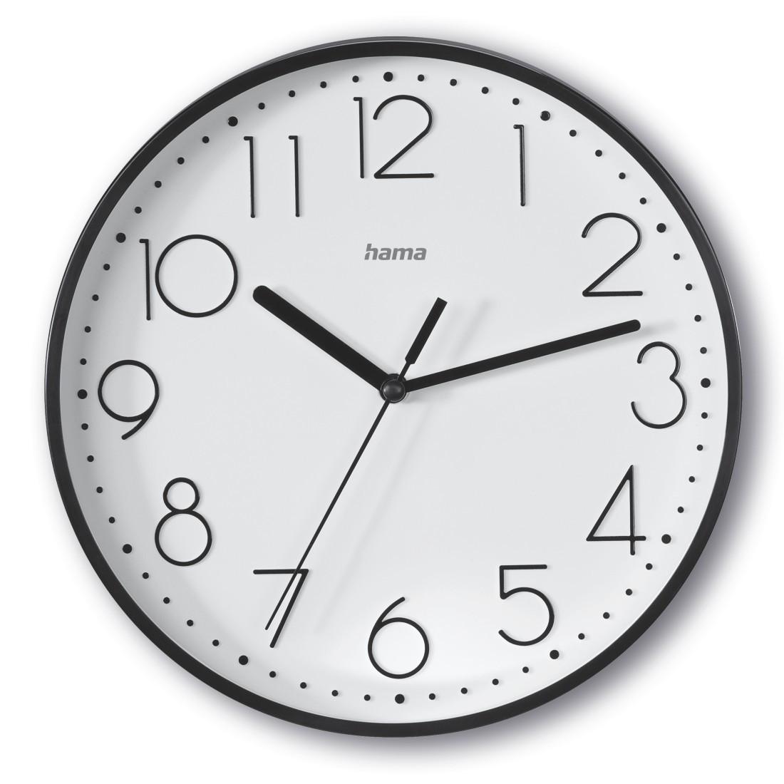 Wanduhr "Salina", Ø 22 cm, ohne Ticken, Schwarz (00185866)