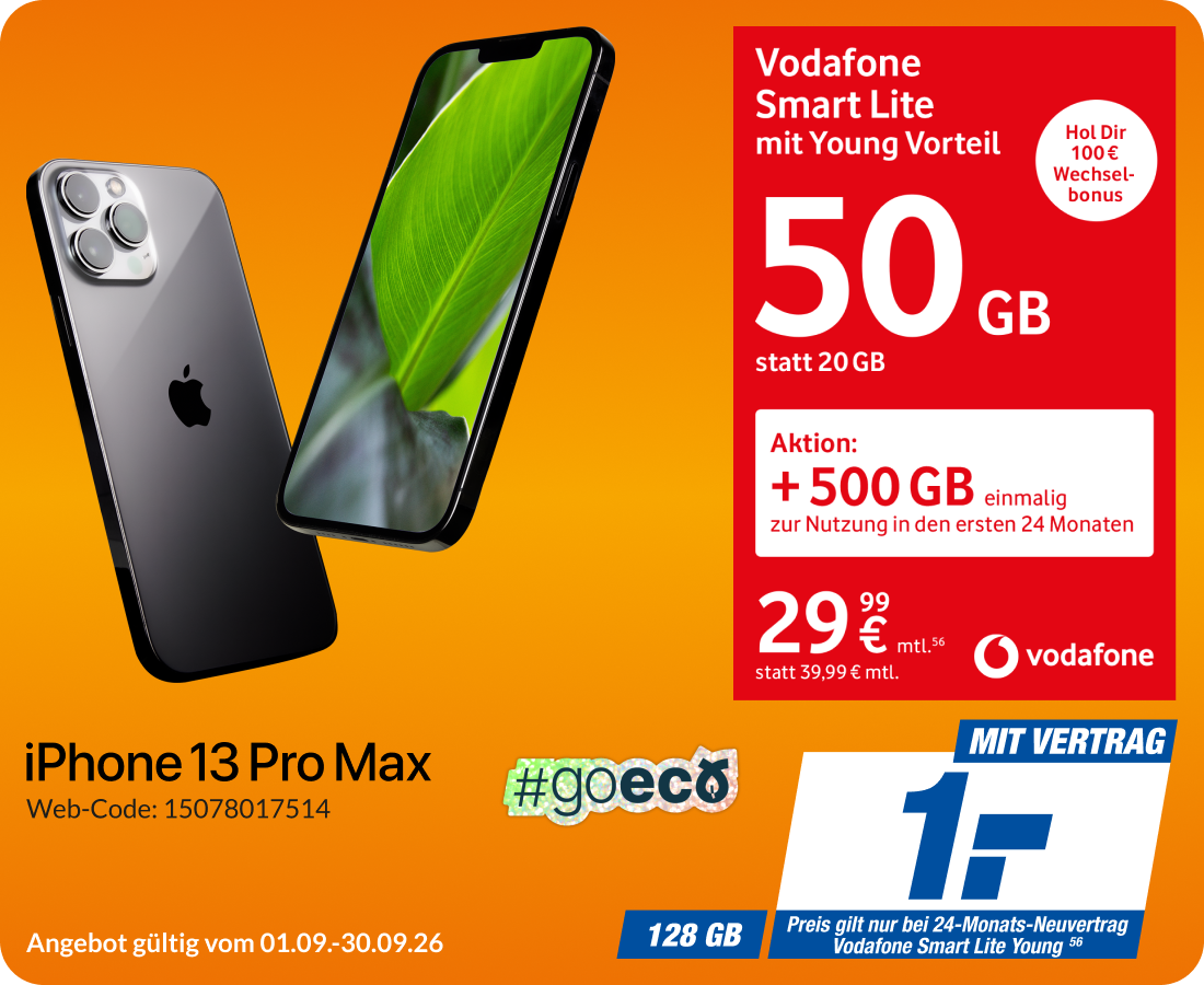 iPhone 13 Pro Max mit Smart Lite für 1€!