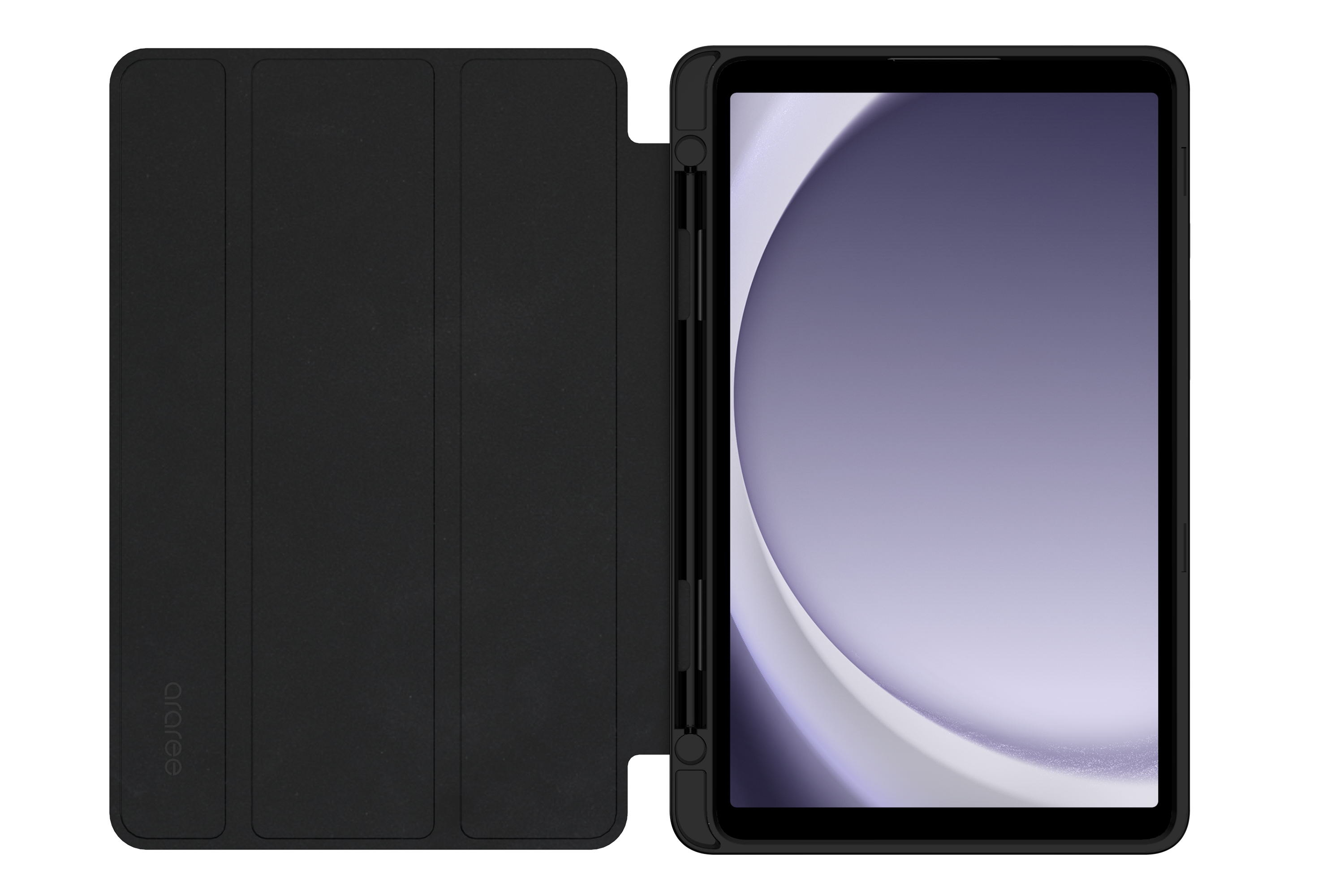 Galaxy Tab A9+ araree A Folio Case GP-FBX216KDABW, schwarz Tablet-Hülle