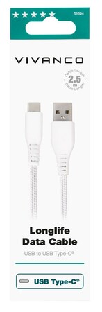 LongLife USB Type-C™ Verbindung, 2,5m Ladekabel