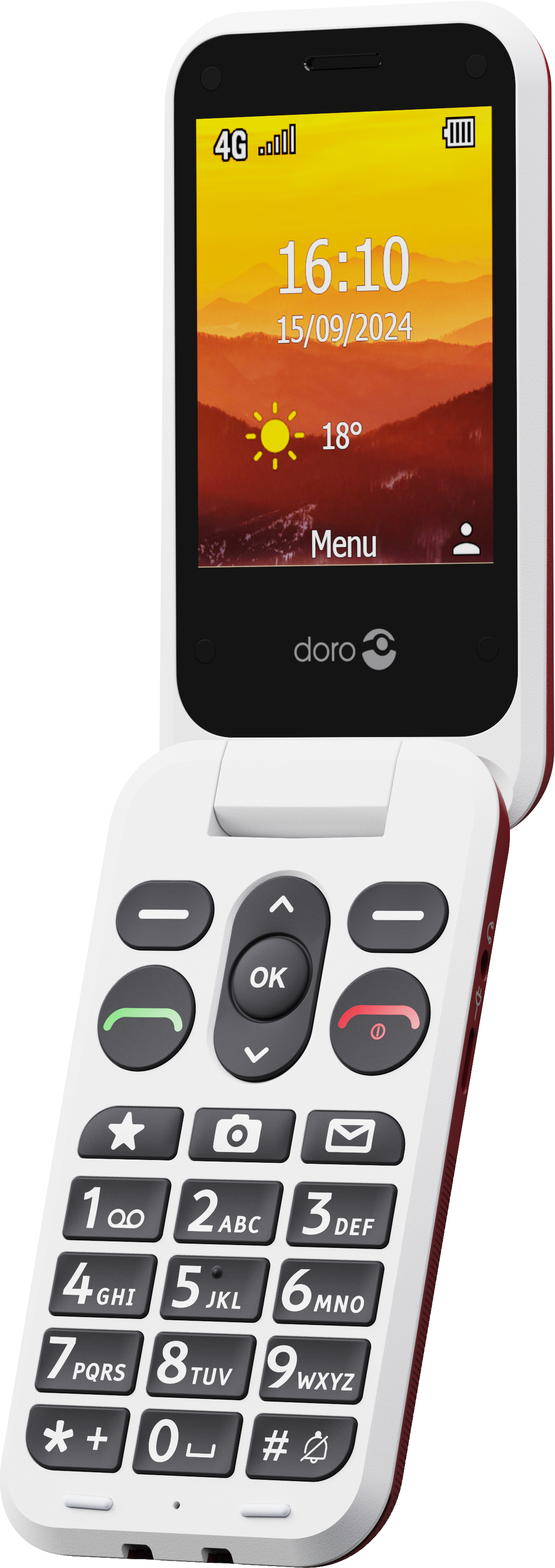 Leva L30 rot-weiß Handy