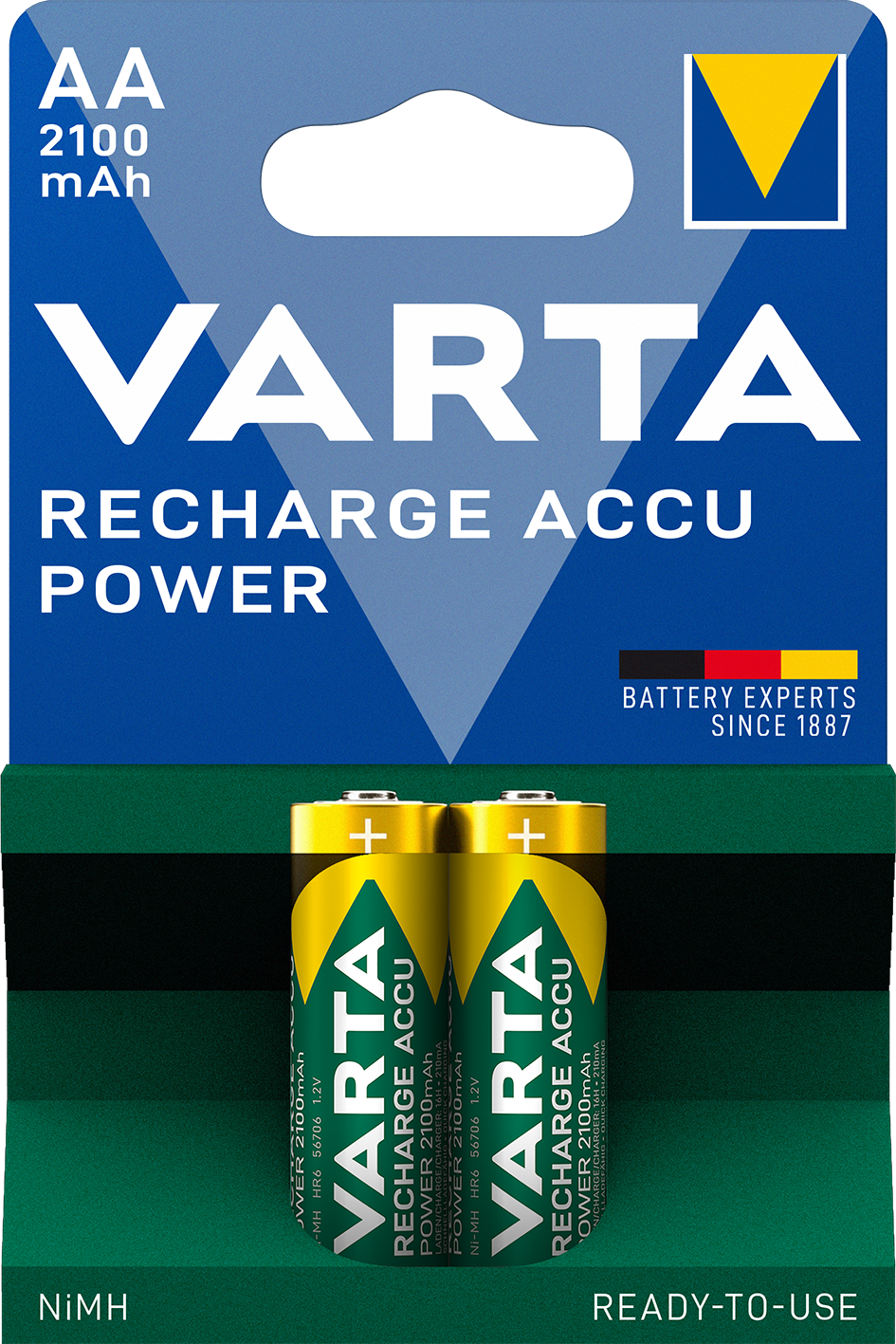 RECHARGE ACCU Power AA 2100mAh, 2er Blister Akku