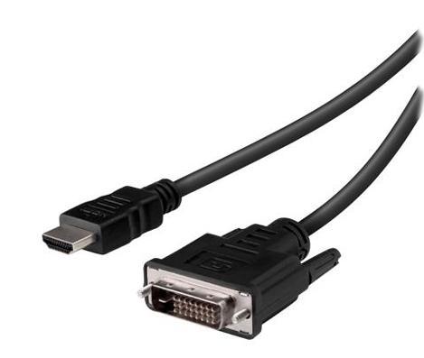 3 m langes HDMI/DVI-D-Metallkabel mit vergoldeten Hochgeschwindigkeitssteckern