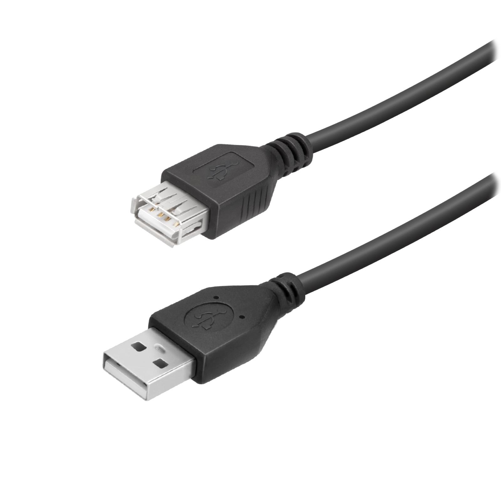 USB-A-Kabel, 5 m, Schwarz
