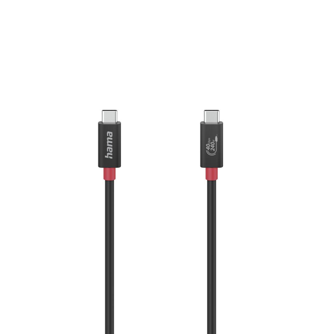 USB-C-Kabel, E-Marker, USB4 Gen3, 40 Gbit/s, 5 A, 240 W, 1,00 m (00200779)