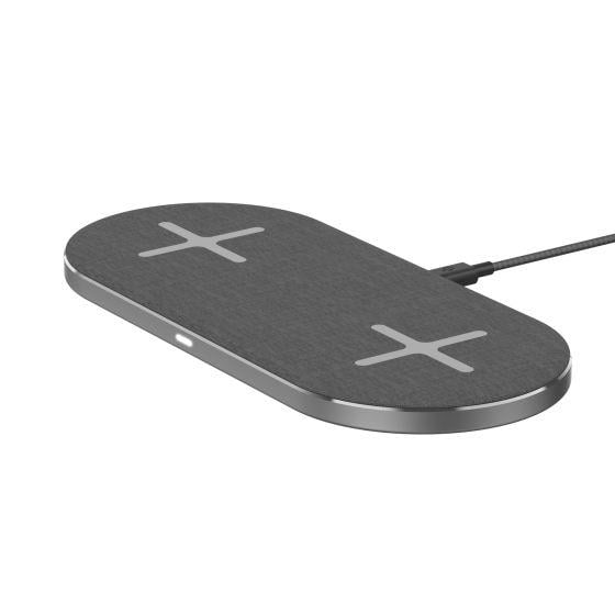 Ladestation Wireless Charging Pad 10 Watt Double Qi-zertifiziert Space Grey