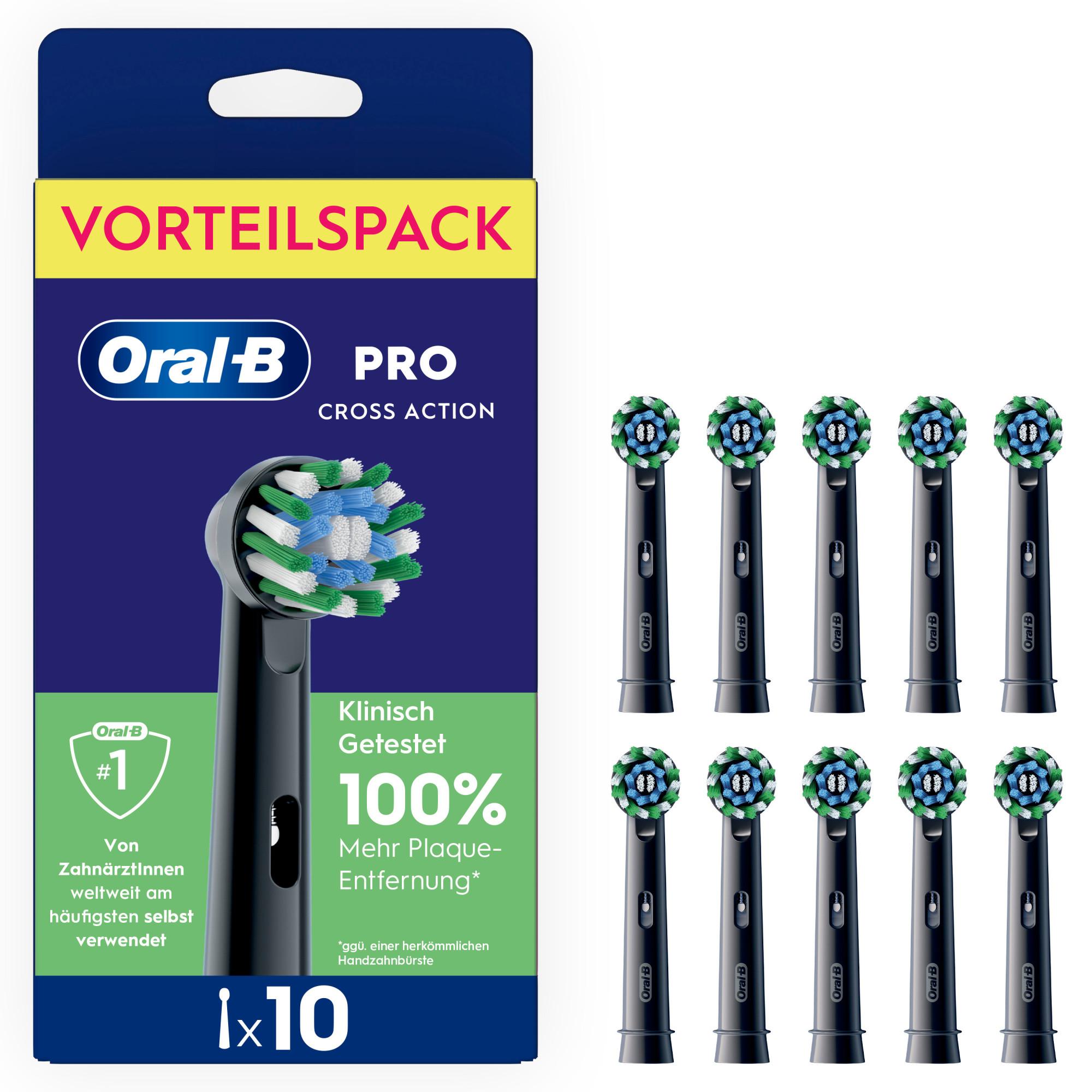 Pro CrossAction Schwarz 10 Stück Aufsteckbürsten