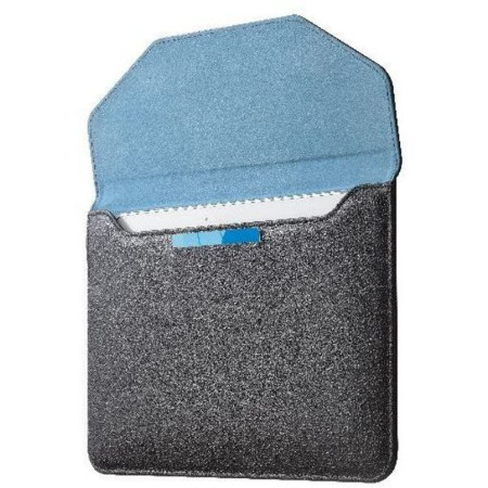 Tasche mit Umschlag für Tablets bis zu 10,5'' blau-schwarz