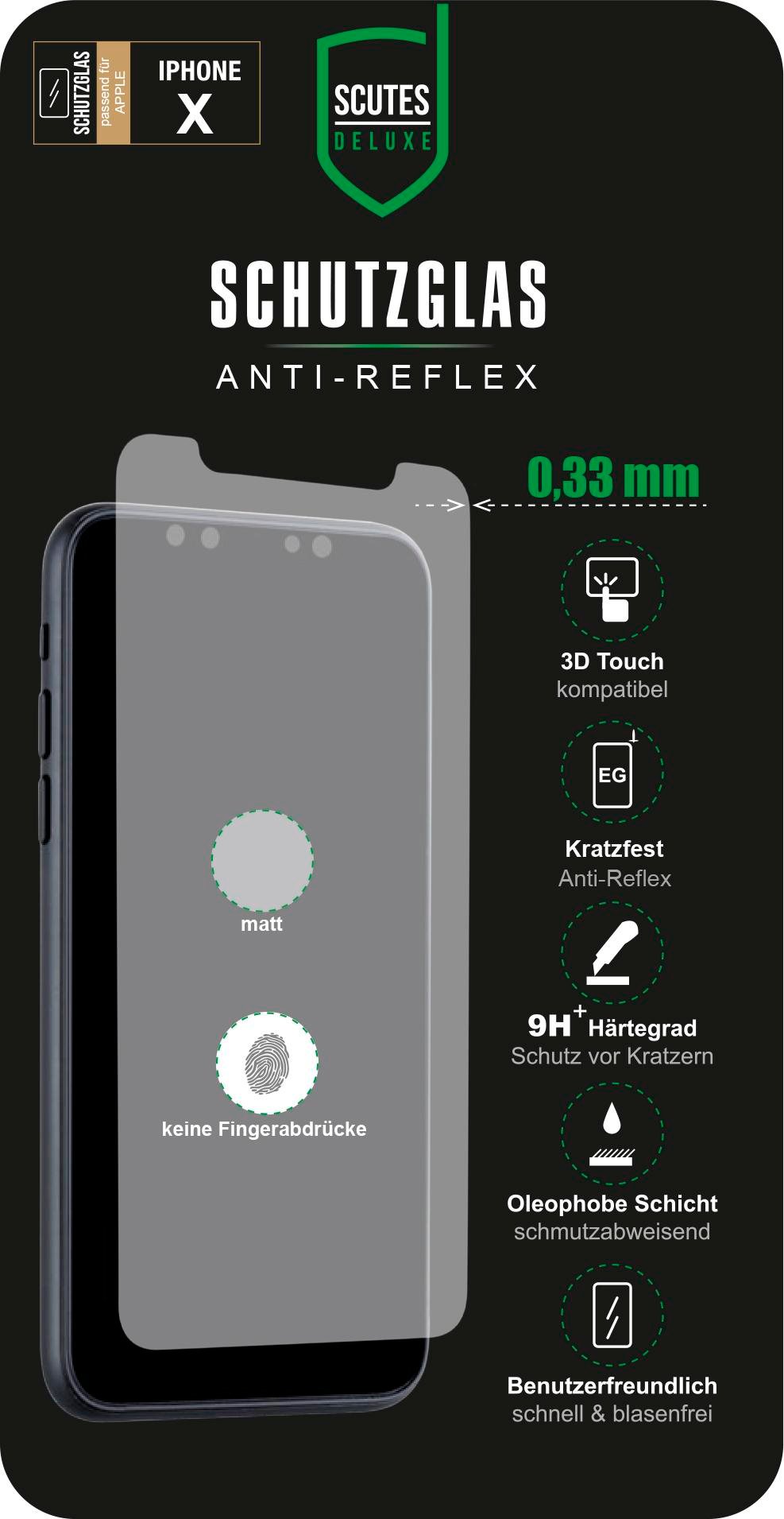 Schutzglas matt iPhone X