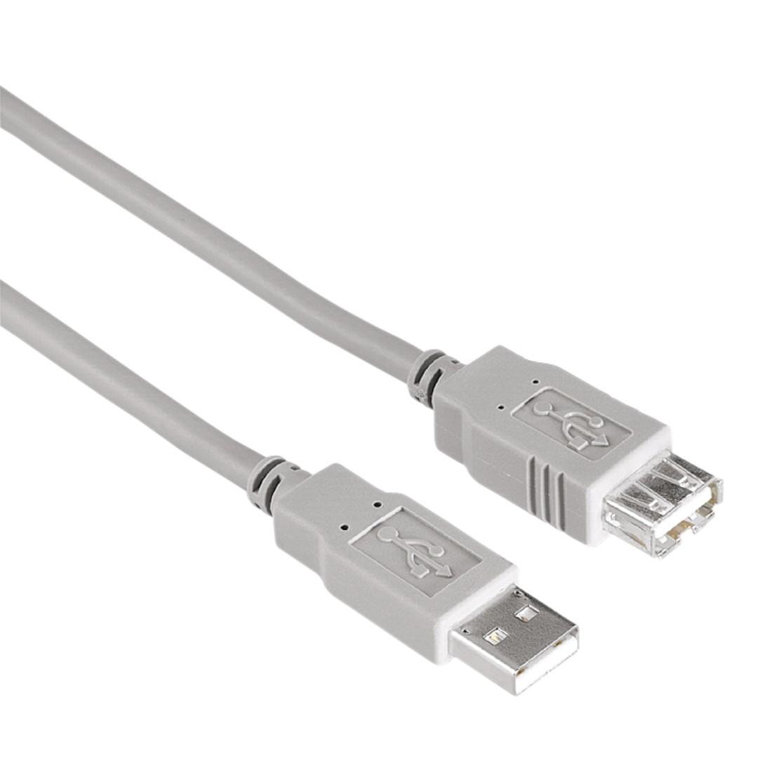 USB-2.0-Verlängerungskabel, Grau, 1,50 m (00053725)