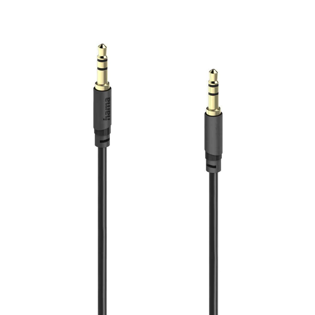 Audio-Kabel, 3,5-mm-Klinken-St. - St., Stereo, vergoldet, ultradünn, 0,5 m (00202011)