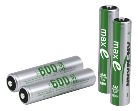 NiMH Akku Micro AAA Typ 600 (min. 550 mAh) maxE 4er Blister Akku