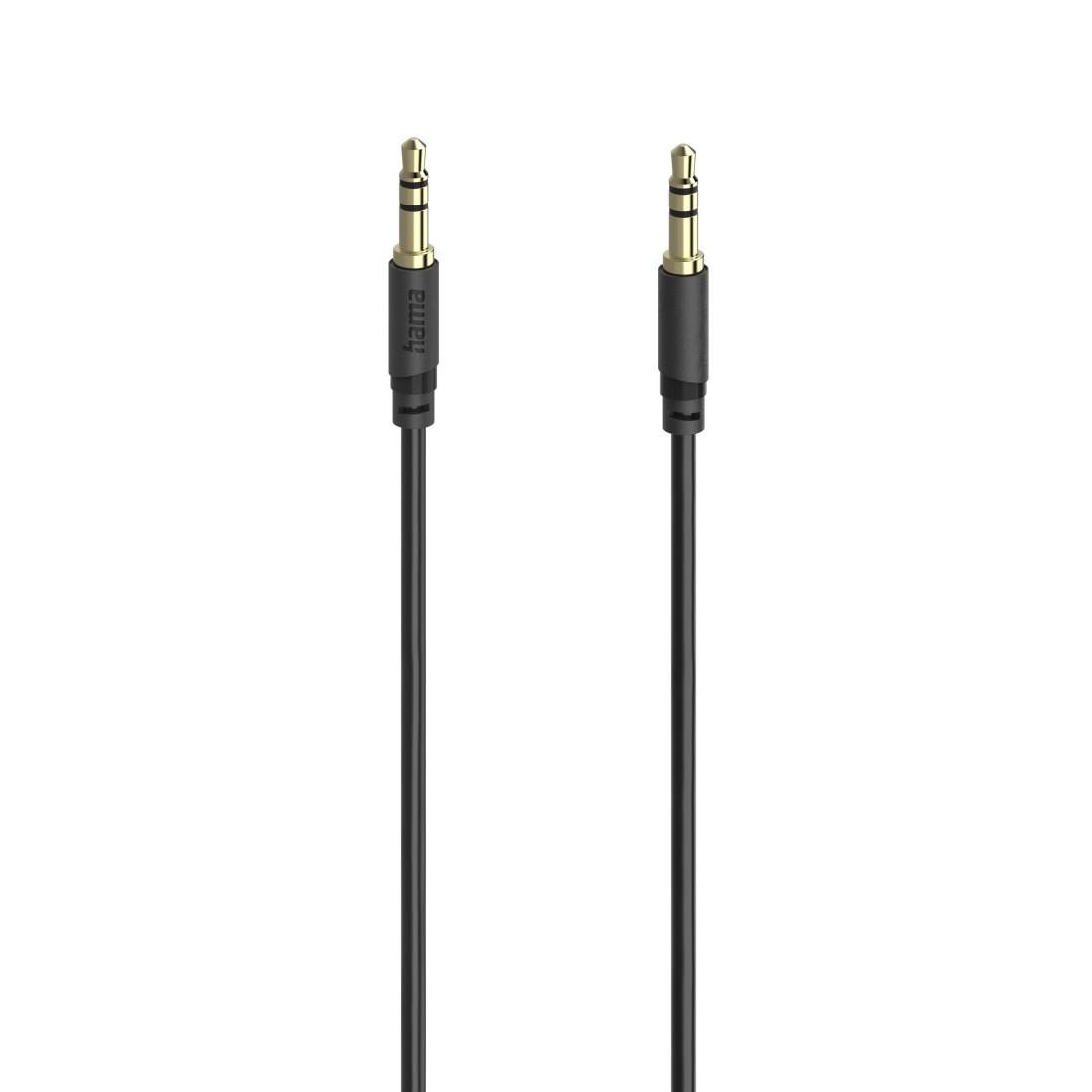 Audio-Kabel, 3,5-mm-Klinken-St. - St., Stereo, vergoldet, ultradünn, 0,5 m (00202011)