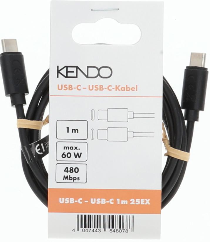 USB-C auf USB-C Kabel Ladekabel USB-C auf USB-C Anschluss, 1 Meter, Schwarz