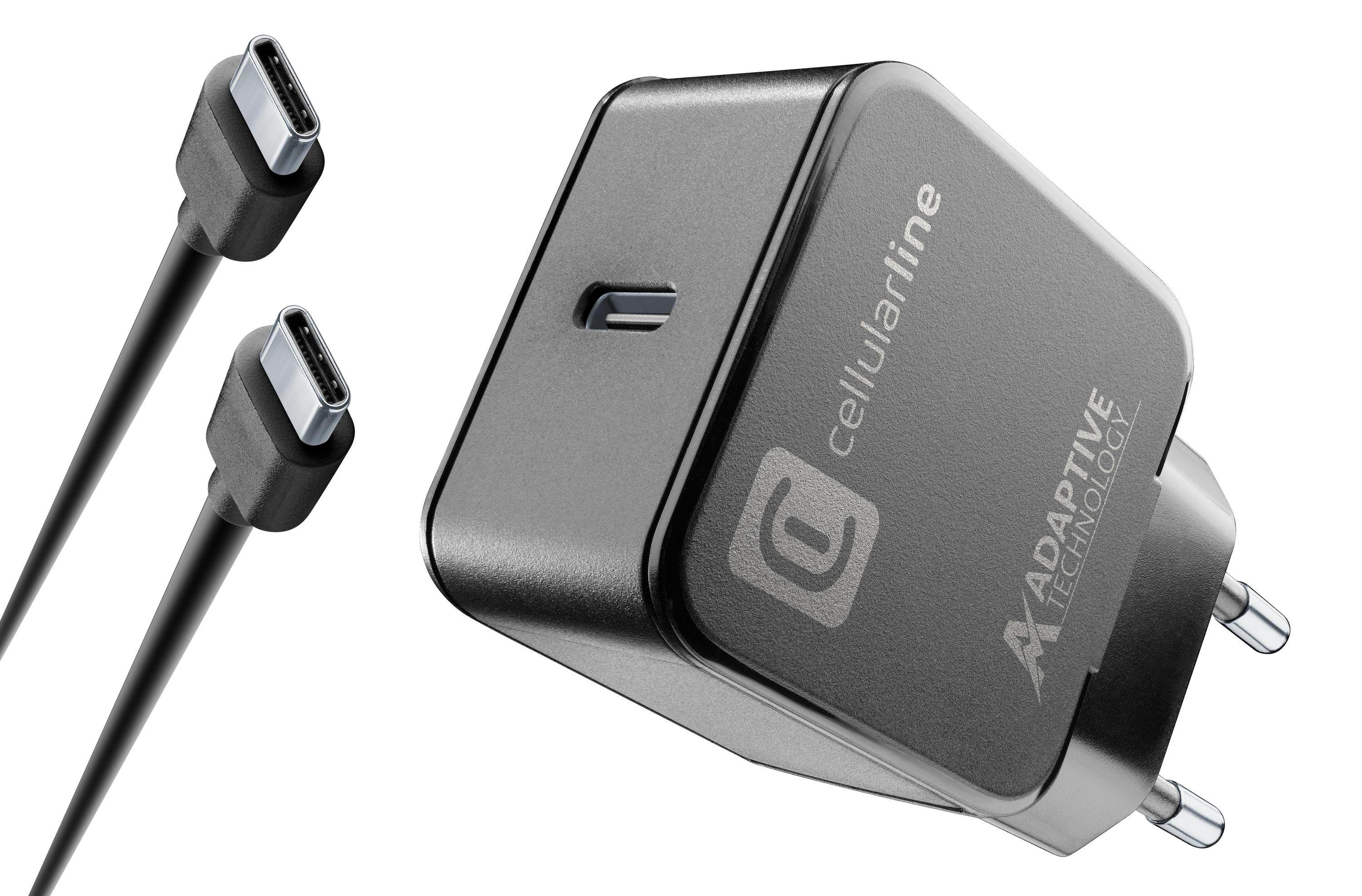 Cellularline USB-C Charger Kit für Samsung, 1m, 15 Watt, Black