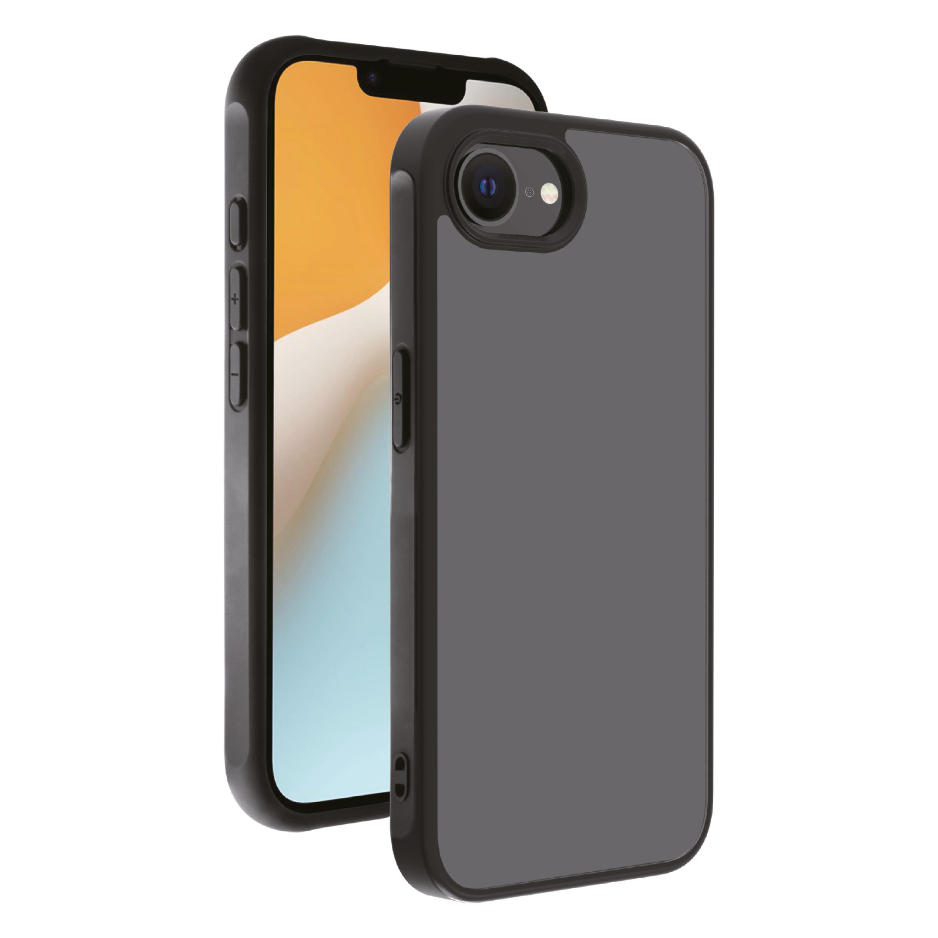 Frosted Cover für iPhone SE 4 (2025) mit integriertem Kamera Schutzrahmen, semi-transparent/schwarz (64498) Handyhülle