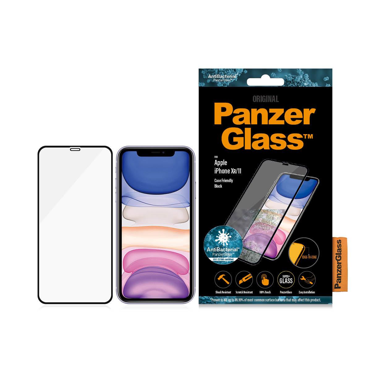 PanzerGlass Schutzglas für Apple iPhone 11/XR, Edge-to-Edge
