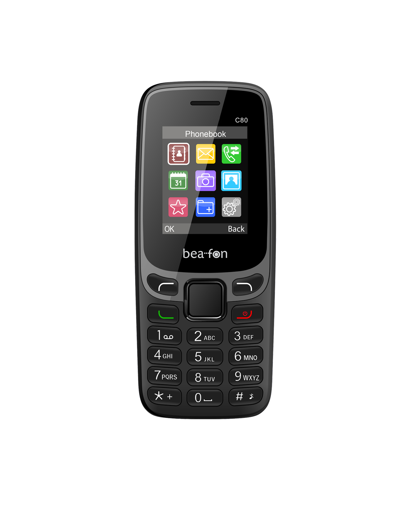 C80 2G - Schwarz - Modell 2025 Handy