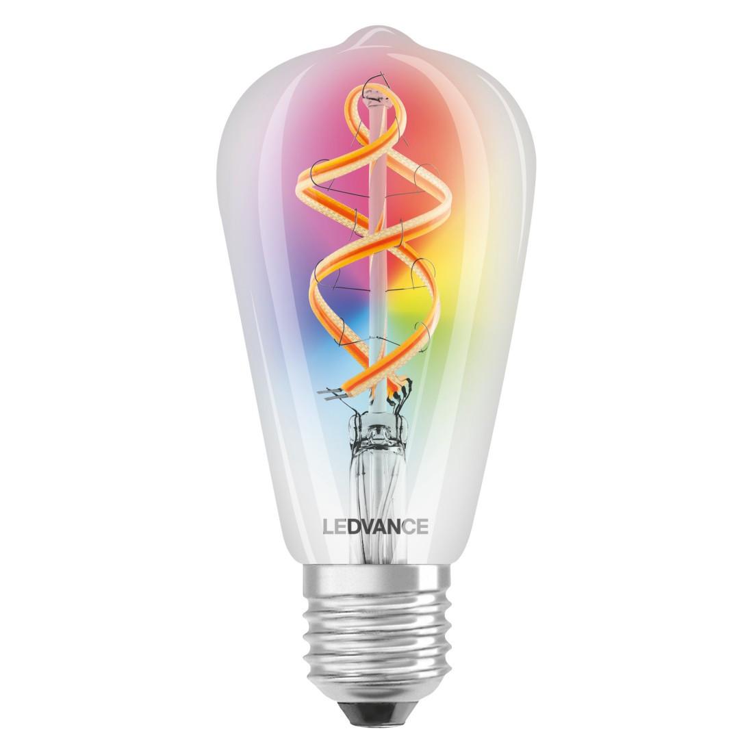 Smartes LED-Filament WiFi, Edison, 4.5W ersetzt 60W, E27, RGBW, klar (00217634)