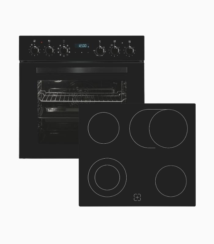 EHE285-HBZ-020-Set schwarz Einbauherdset