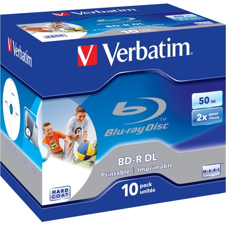 BD-R DL 50GB* 6x Wide Printable 10 Pack Jewel Case - No ID Brand Blu-ray-Rohling