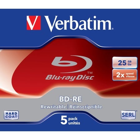 BD-RE SL 25GB* 2x 5 Pack Jewel Case Blu-Ray-Rohlinge