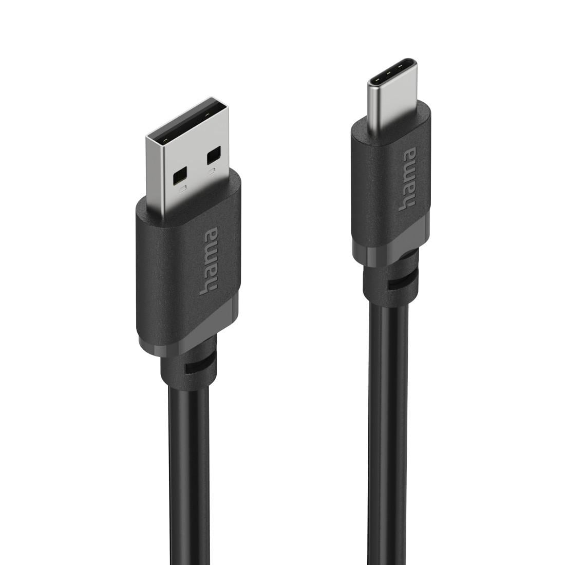 USB-A auf USB-C Kabel Ladekabel, USB-A - USB-C, 3 m, Schwarz (00201814)