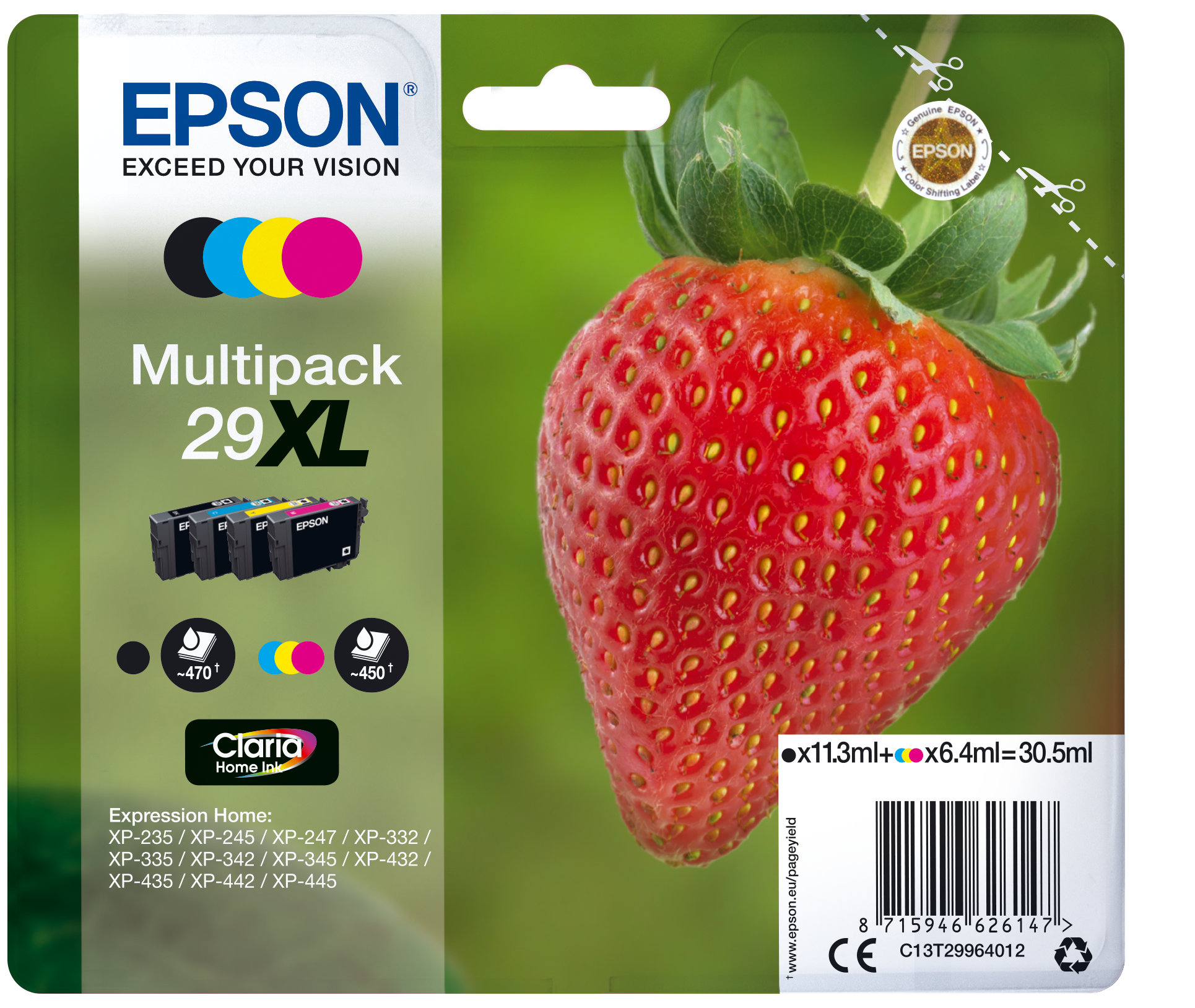 C13T29944012 Erdbeere MultiPack XL Druckerpatrone