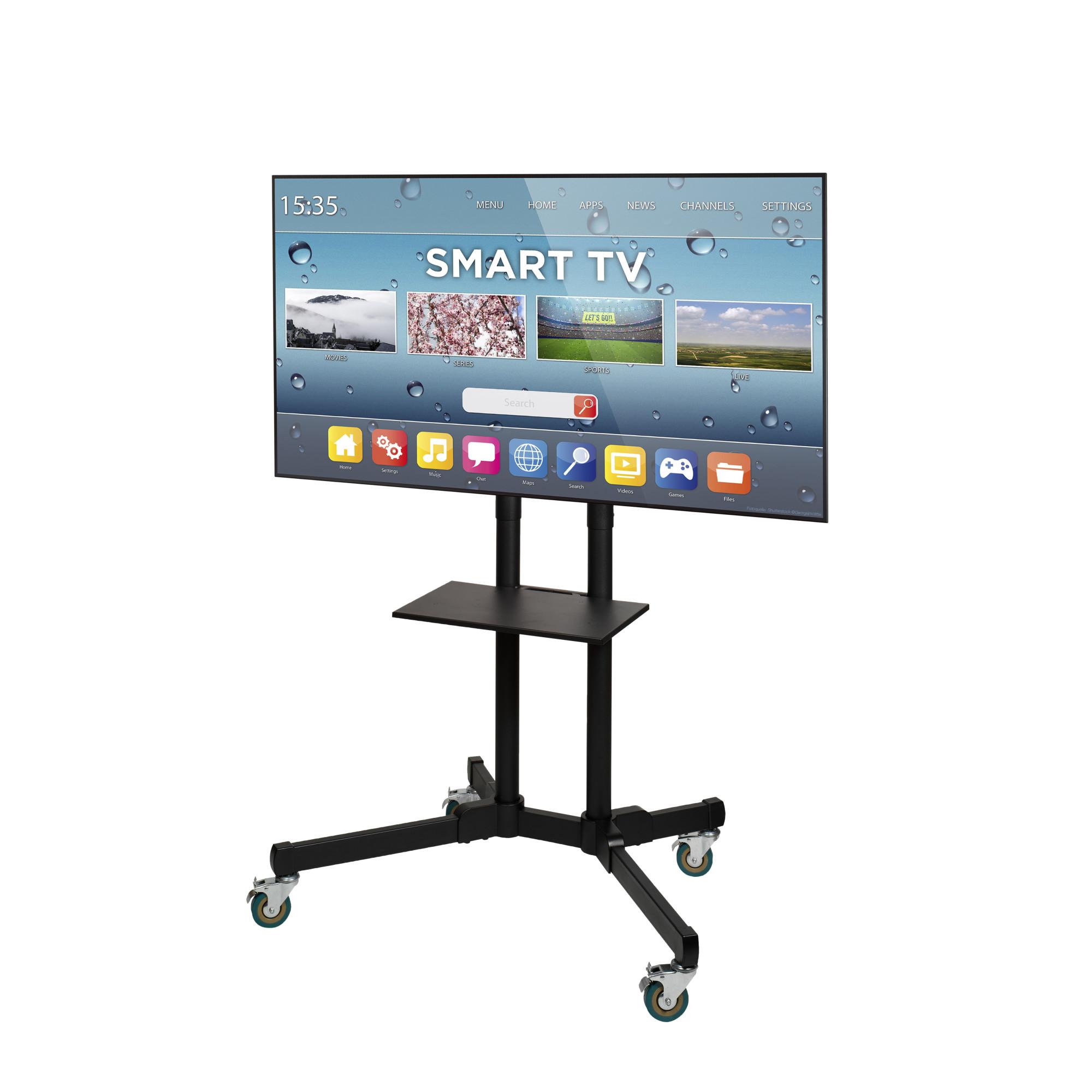 TV-Rollständer für 108 cm (43") bis 215,9 cm (85") TV-Geräte, höhenverstellbar (61004)