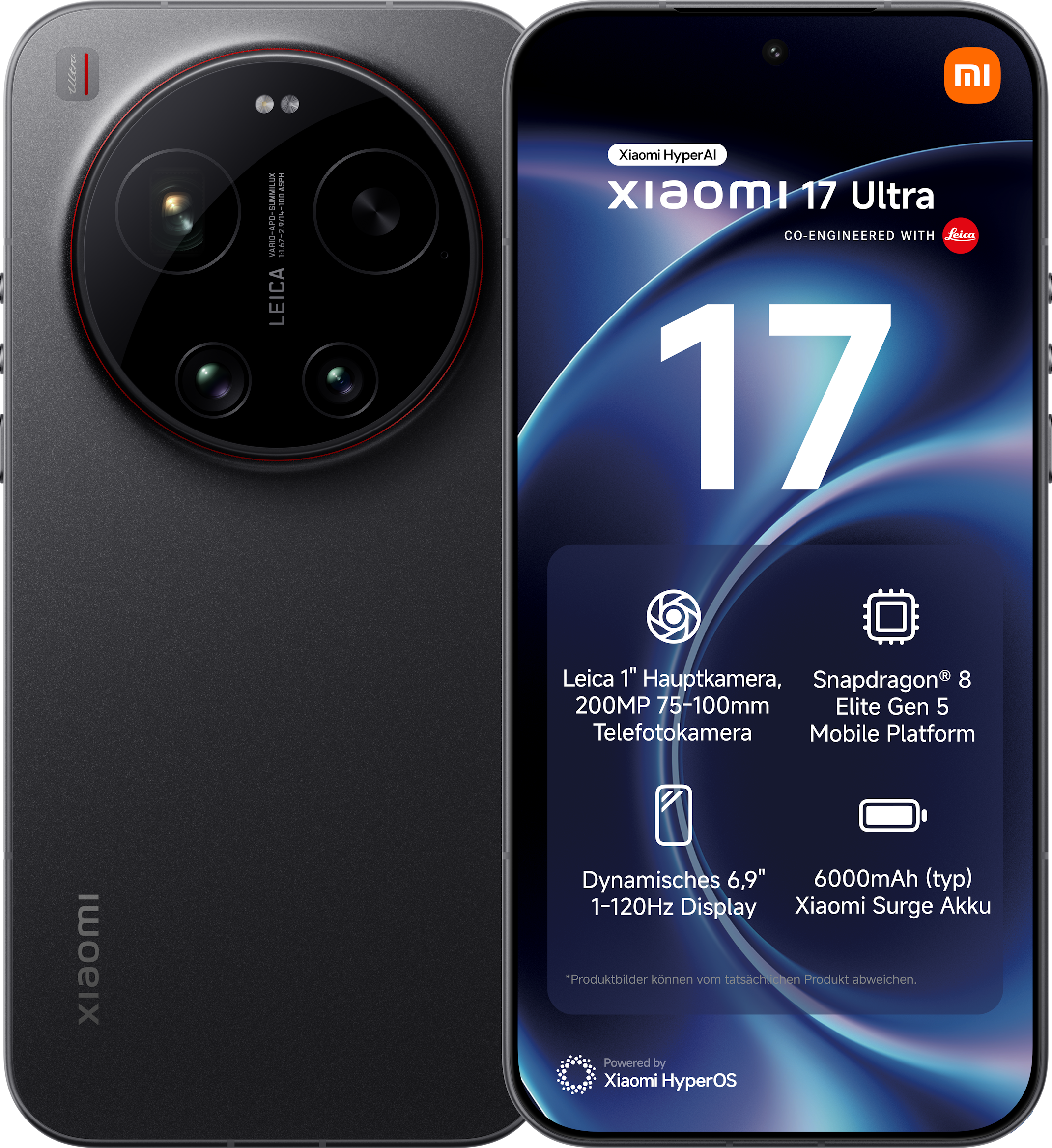 17 Ultra 16 GB + 512 GB, Black Smartphone