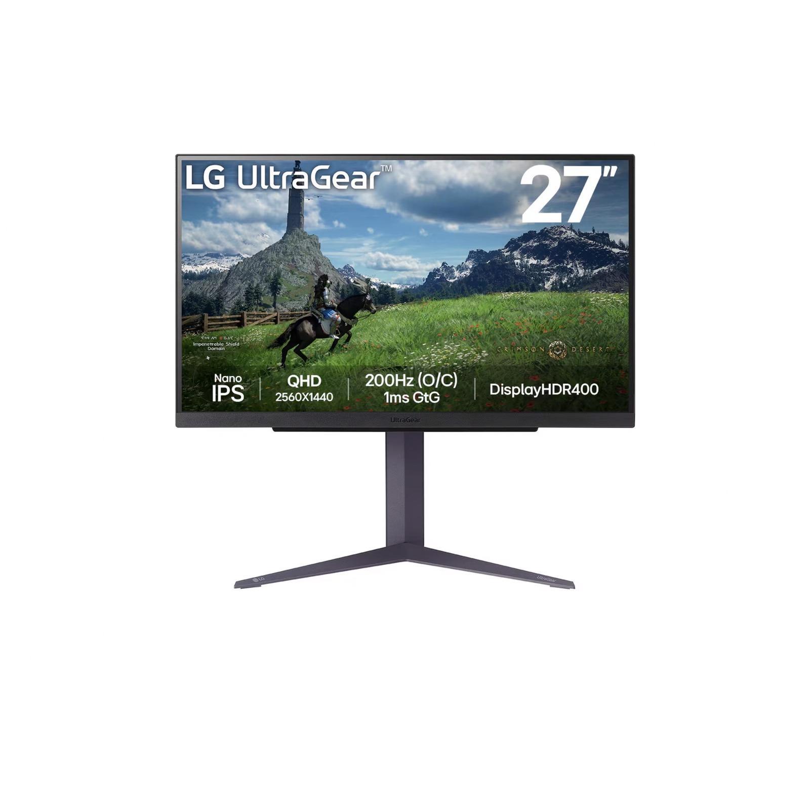 UltraGear 27GS85QX-B.AEU, Grau, 27 Zoll, WQHD, IPS, 180 Hz, 1 ms