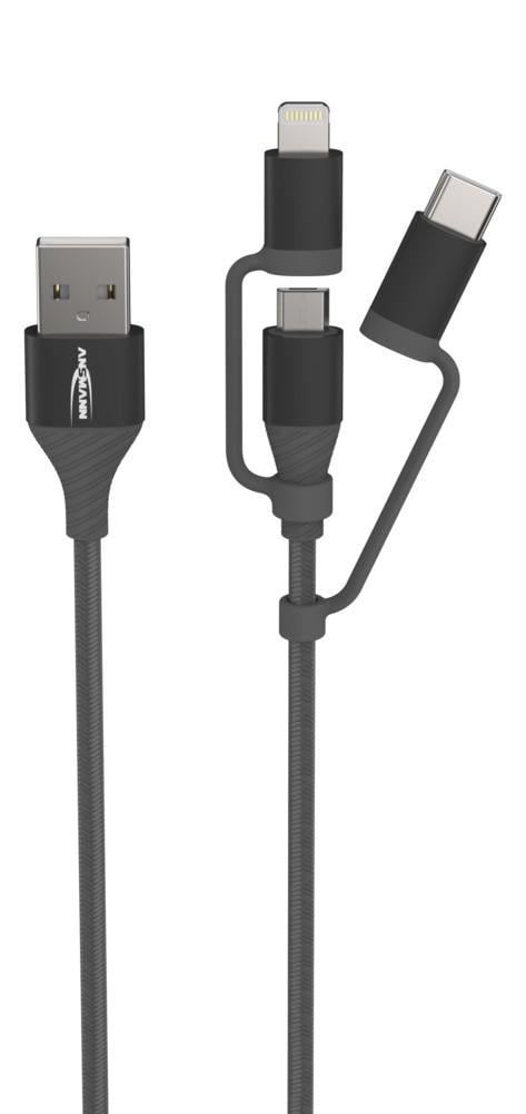 1700-0136 USB 3in1 Daten und Ladekabel 120 cm