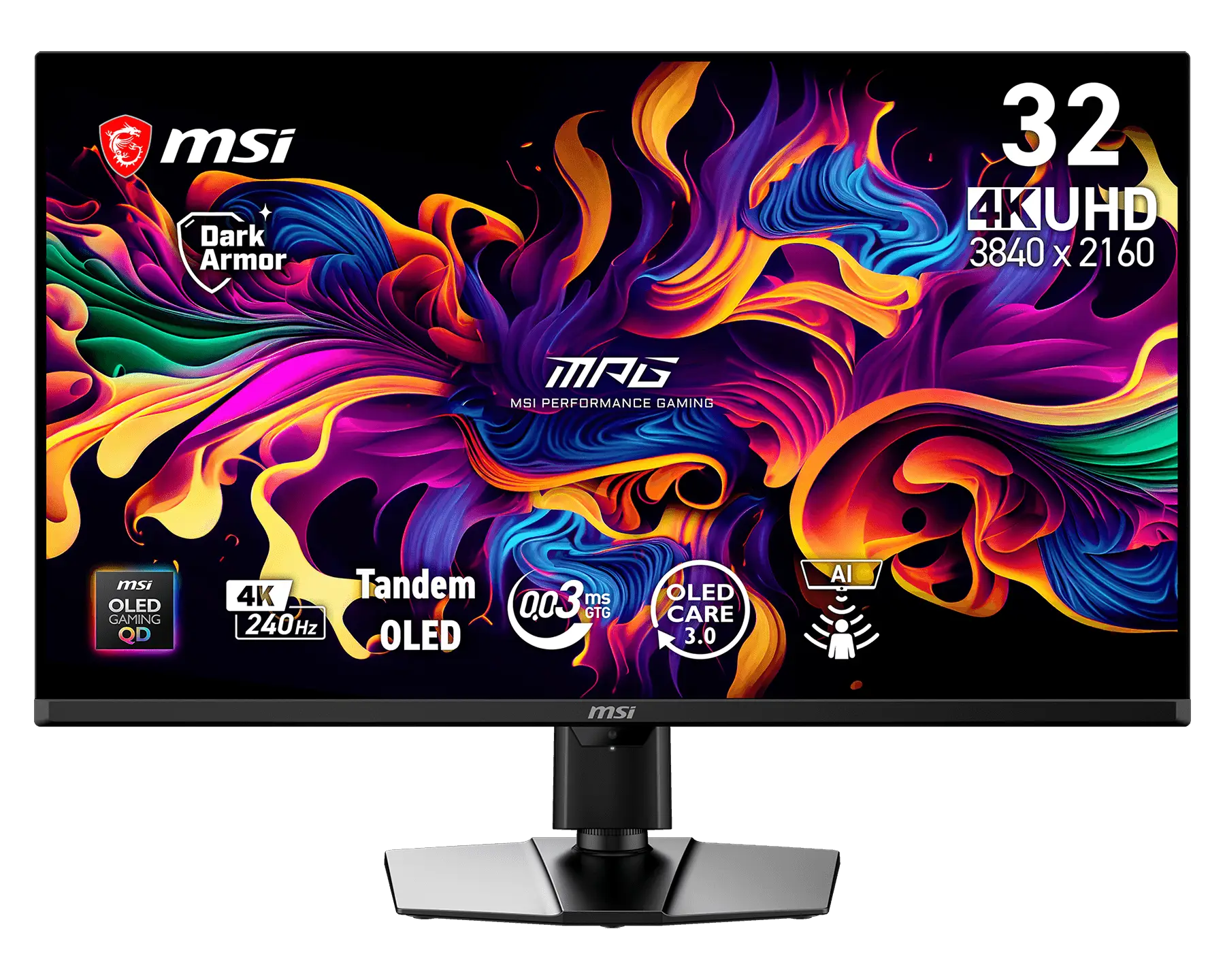 Gaming-Monitor MPG 322URDE QD-OLED X24, Schwarz, 31,5 Zoll, UHD, 240 Hz, 0,03 ms